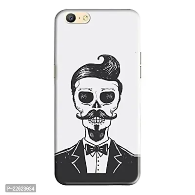 Dugvio? Printed Designer Hard Back Case Cover for Oppo A71 (Skul with mustach)-thumb0