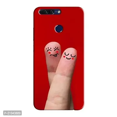 Dugvio? Polycarbonate Printed Hard Back Case Cover for Huawei Honor 8 Pro (Couple fingure Art)