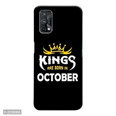 Dugvio? Printed Hard Back Cover Case for Realme Q2 Pro - Kings are Born in October-thumb0