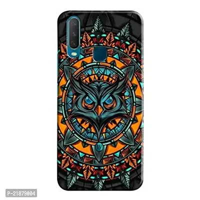 Dugvio? Polycarbonate Printed Colorful Angry Owl, Funky Owl, Abstract Pattern Designer Hard Back Case Cover for Vivo Y12 / Vivo Y15 / Vivo Y17 (Multicolor)