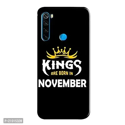Dugvio? Polycarbonate Printed Hard Back Case Cover for Xiaomi Redmi Note 8 (Kings are Born in November)