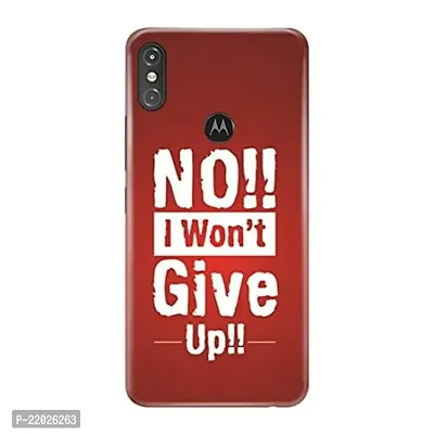 Dugvio? Printed Designer Hard Back Case Cover for Motorola Moto One Power (Motivation Quotes Never give up)