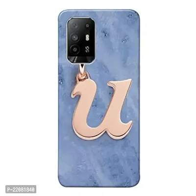 Dugvio? Printed Designer Matt Finish Hard Back Cover Case for Oppo F19 Pro + 5G - U Name Alphabet-thumb0