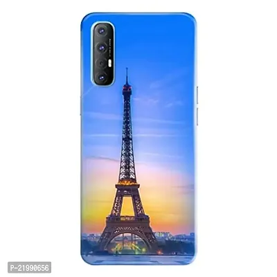 Dugvio? Printed Designer Back Cover Case for Oppo Reno 3 Pro - Eiffect Tower-thumb0