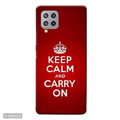 Dugvio? Printed Designer Matt Finish Hard Back Cover Case for Samsung Galaxy M42 (5G) - Keep Calm and Carry on