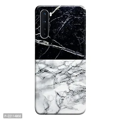 Dugvio? Printed Hard Back Case Cover Compatible for OnePlus Nord/OnePlus Z - Black and White Marble (Multicolor)