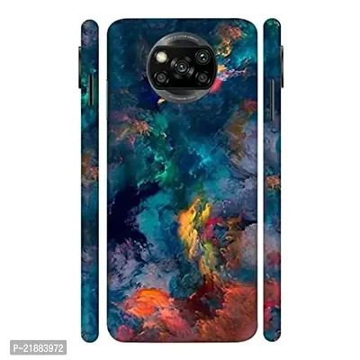 Dugvio Printed Colorful Water Color Art, Painting Designer Hard Back Case Cover for Xiaomi Redmi Poco X3 / Redmi Poco X3 (Multicolor)
