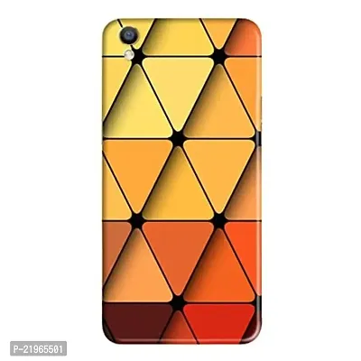 Dugvio? Poly Carbonate Back Cover Case for Oppo F1 Plus - Mix Color Traingle Art-thumb0