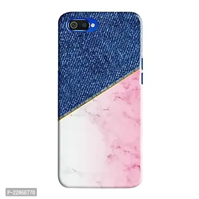 Dugvio? Printed Designer Matt Finish Hard Back Cover Case for Realme C2 - Jeans Pattern Effect-thumb0