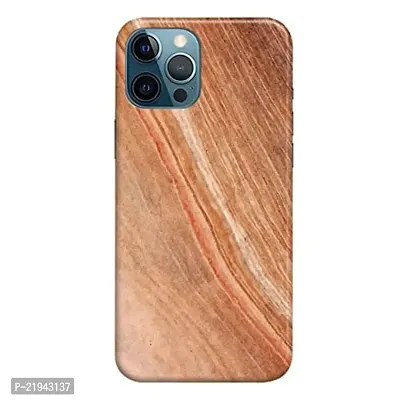 Dugvio? Polycarbonate Printed Hard Back Case Cover for iPhone 12 / iPhone 12 Pro (Orange Marble)