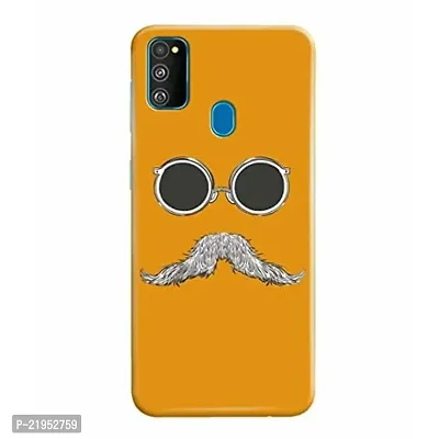 Dugvio? Polycarbonate Printed Hard Back Case Cover for Samsung Galaxy M30S / Samsung M30S (Goggles with Mustache)
