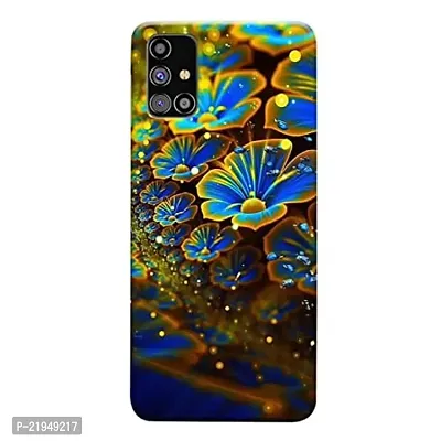 Dugvio? Polycarbonate Printed Hard Back Case Cover for Samsung Galaxy M31S / Samsung M31S (Floral Art, Purple Floral)