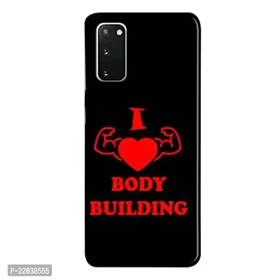 Dugvio? Printed Designer Matt Finish Hard Back Case Cover for Samsung Galaxy S20 / Samsung S20 (I Love Body Building)