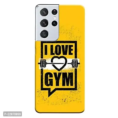 Dugvio? Printed Designer Back Cover Case for Samsung Galaxy S21 Ultra (5G) - I Love Gym Quotes
