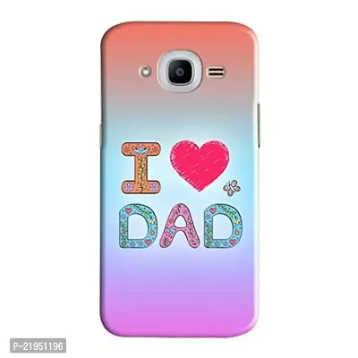 Dugvio? Polycarbonate Printed Hard Back Case Cover for Samsung Galaxy J2 (2016) / Samsung J2 (2016) (I Love Dad Pink)-thumb0