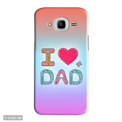 Dugvio? Polycarbonate Printed Hard Back Case Cover for Samsung Galaxy J2 (2016) / Samsung J2 (2016) (I Love Dad Pink)