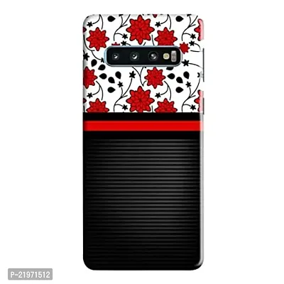 Dugvio? Printed Designer Back Case Cover for Samsung Galaxy S10 / Samsung S10 (Floral and Line Border)-thumb0