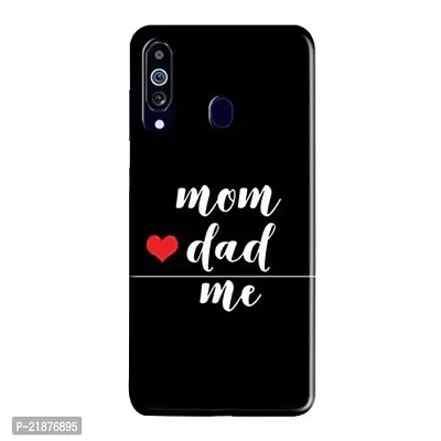 Dugvio? Polycarbonate Printed Colorful Mom  Dad, Mom and Dad, Mom  DaddyDesigner Hard Back Case Cover for Samsung Galaxy A60 / Samsung A60 / SM-A606F/DS (Multicolor)-thumb0