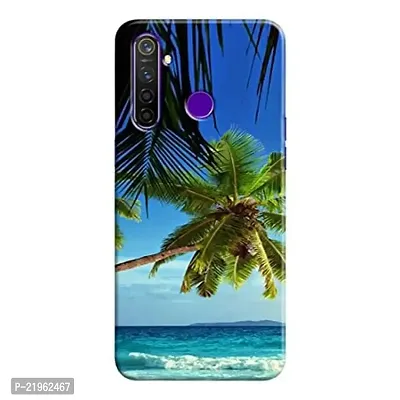 Dugvio? Poly Carbonate Back Cover Case for Realme 5 Pro - Nature Art Coconut-thumb0