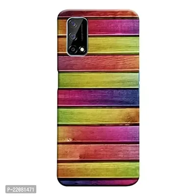 Dugvio? Printed Designer Matt Finish Hard Back Cover Case for Realme Q2 - Colorful Wooden-thumb0