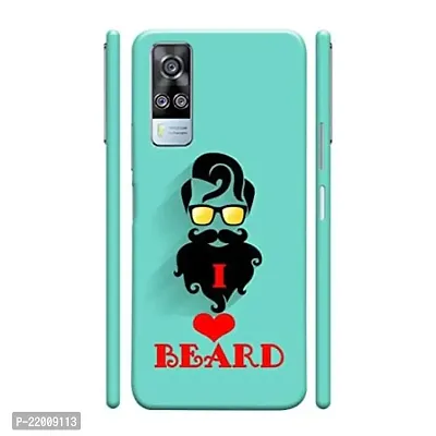 Dugvio? Printed Designer Hard Back Case Cover for Vivo Y31 (I Love Beard)-thumb0