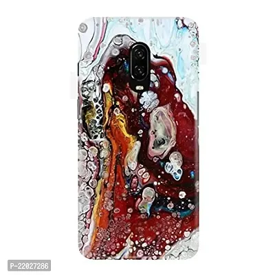 Dugvio? Printed Designer Hard Back Case Cover for OnePlus 6T (White Marble)