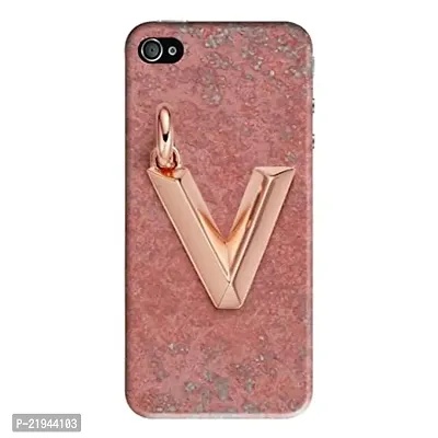 Dugvio? Polycarbonate Printed Hard Back Case Cover for iPhone 5 / iPhone 5S (V Name Alphabet)