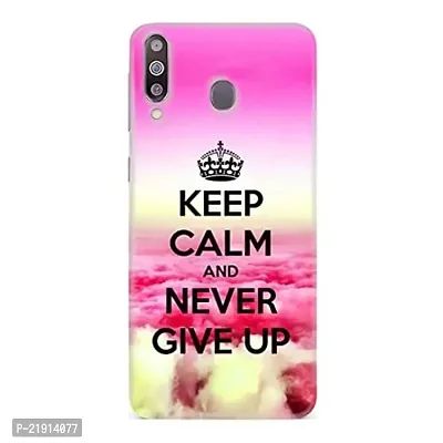 Dugvio? Polycarbonate Printed Hard Back Case Cover for Samsung Galaxy M30 / Samsung M30 / SM-M305F/DS (Keep Calm and Never give up)-thumb0