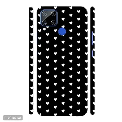Dugvio Black Heart Designer Hard Back Case Cover for Realme C15 (Multicolor)