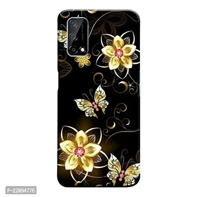 Dugvio? Printed Matt Finish Hard Back Case Cover for Realme Narzo 30 Pro (5G) (Golden Butterfly)