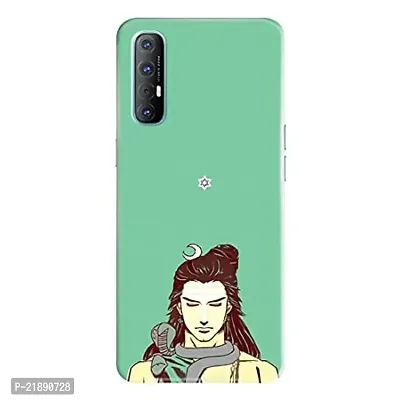 Dugvio Polycarbonate Printed Colorful Lord Shiva, Angry Shiva, Mahadev Designer Hard Back Case Cover for Oppo Reno 3 Pro (Multicolor)