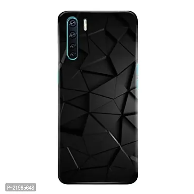 Dugvio? Poly Carbonate Back Cover Case for Oppo F15 - Black Texture