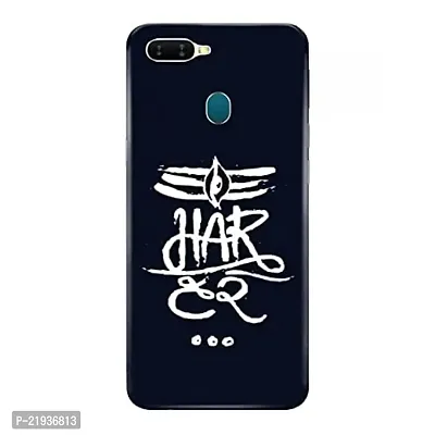 Dugvio? Polycarbonate Printed Hard Back Case Cover for Oppo A7 / Oppo A12 / Oppo A5S (Har har mahadev)