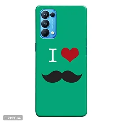 Dugvio? Printed Designer Back Cover Case for Oppo Reno 5 Pro/Oppo Reno 5 Pro (5G) - I Love Mustache-thumb0