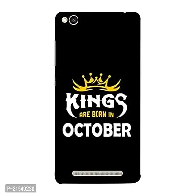 Dugvio? Polycarbonate Printed Hard Back Case Cover for Xiaomi Redmi 3S (Kings are Born in October)-thumb0