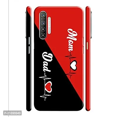 Dugvio? Polycarbonate Printed Colorful Mom Dad Mummy Papa Red and Black Designer Hard Back Case Cover for Realme XT/Realme X2 (Multicolor)