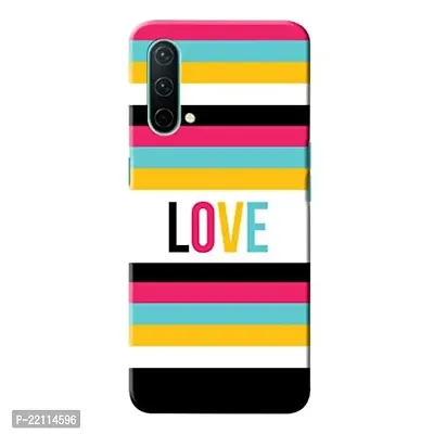 Dugvio? Printed Hard Back Case Cover Compatible for OnePlus Nord CE - Love (Multicolor)
