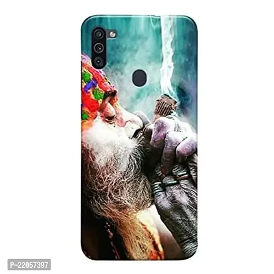 Dugvio? Printed Designer Matt Finish Hard Back Cover Case for Samsung Galaxy M11 / Samsung A11 / SM-M115F - Lord Shiva chillam Effect-thumb0