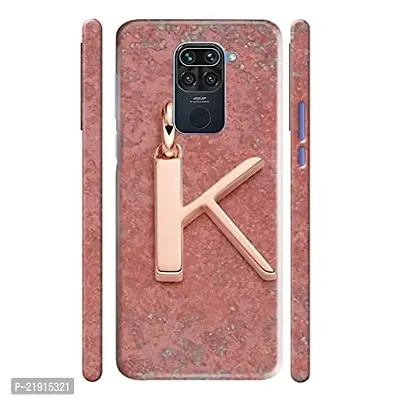 Dugvio? Polycarbonate Printed Hard Back Case Cover for Xiaomi Redmi Note 9 (K Name Alphabet)
