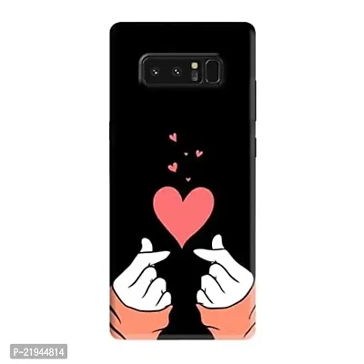 Dugvio? Polycarbonate Printed Hard Back Case Cover for Samsung Galaxy Note 8 / Samsung Note 8 / N950F (Cute Pink Girls Heart)