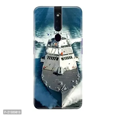 Dugvio? Printed Designer Back Cover Case for Oppo F11 Pro - Navy Ship