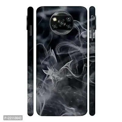 Dugvio? Printed Hard Back Case Cover Compatible for Xiaomi Redmi Poco X3 - Smoke Effect (Multicolor)