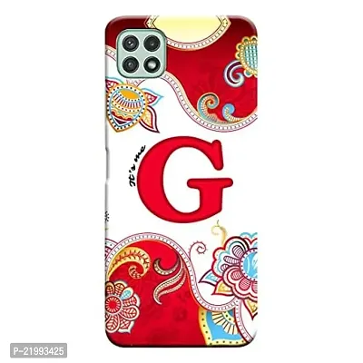 Dugvio? Printed Designer Matt Finish Hard Back Cover Case for Samsung Galaxy A22 (5G) - Its Me G Alphabet