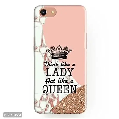 Dugvio? Poly Carbonate Back Cover Case for Oppo A83 - Think Like a Lady Quotes