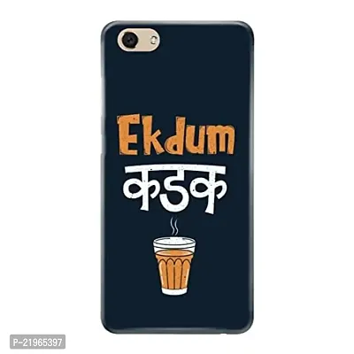 Dugvio? Poly Carbonate Back Cover Case for Oppo F3 - Ek Dum Kadak Tea Quotes