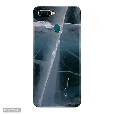 Dugvio? Printed Designer Hard Back Case Cover for Oppo F9 (Black Marble Effect)