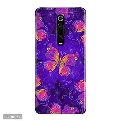 Dugvio? Printed Designer Hard Back Case Cover for Xiaomi Redmi K20 (Purple Butterfly)-thumb0