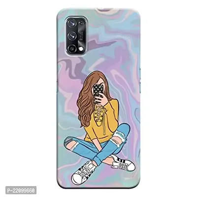 Dugvio? Printed Matt Finish Back Case Cover for Realme X7 (Selfie Queen, Beautiful Girl)