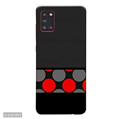 Dugvio? Printed Designer Back Case Cover for Samsung Galaxy A31 / Samsung A31 (Red and Grey Pattern)