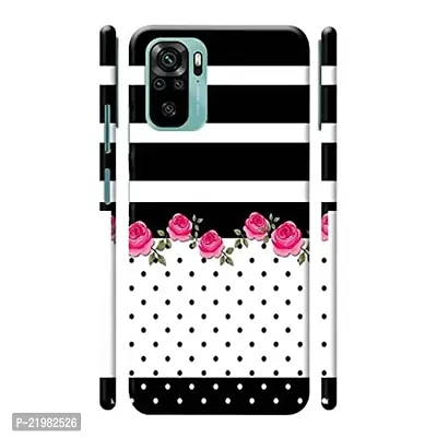 Dugvio? Printed Designer Matt Finish Hard Back Cover Case for Xiaomi Redmi Note 10 / Redmi Note 10S - Rose Pattern Effect